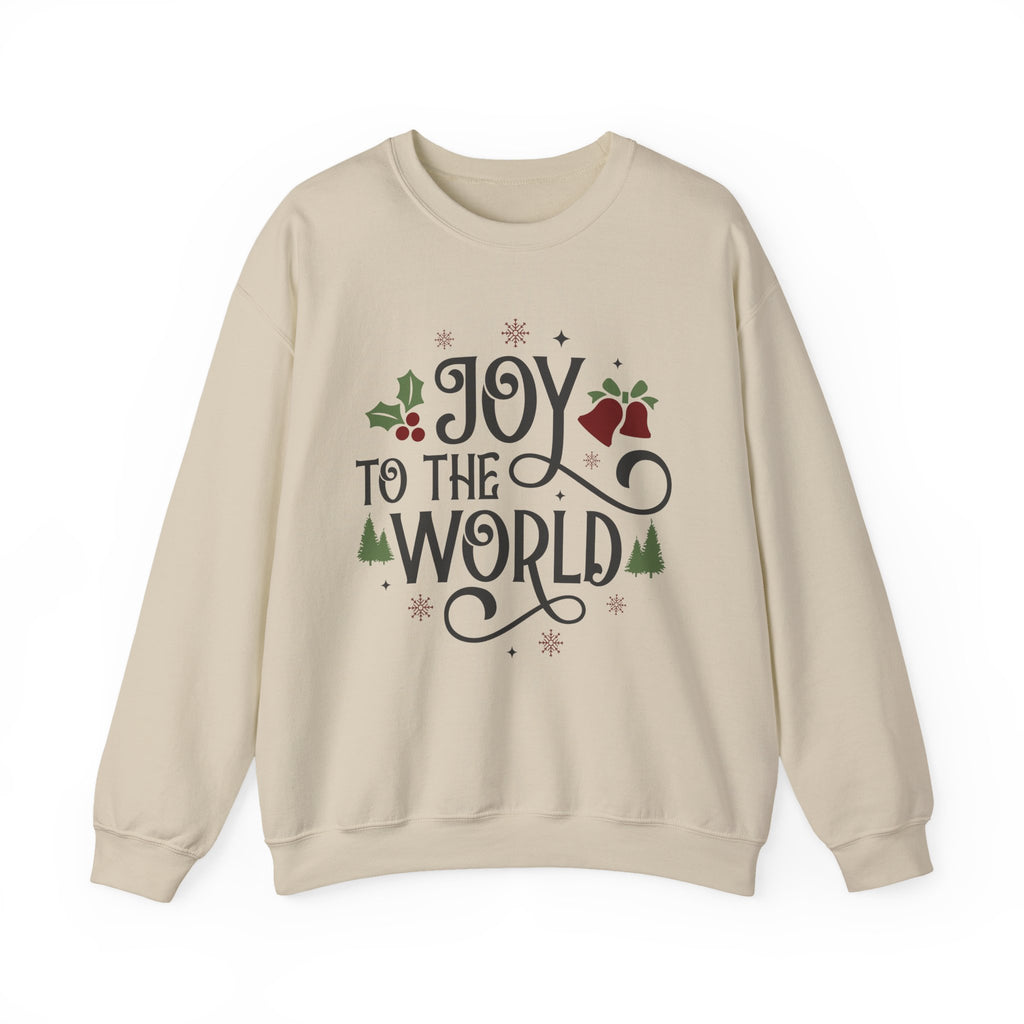 Joy to the World Crewneck Sweatshirt — Christmas Holiday Graphic Sweatshirt