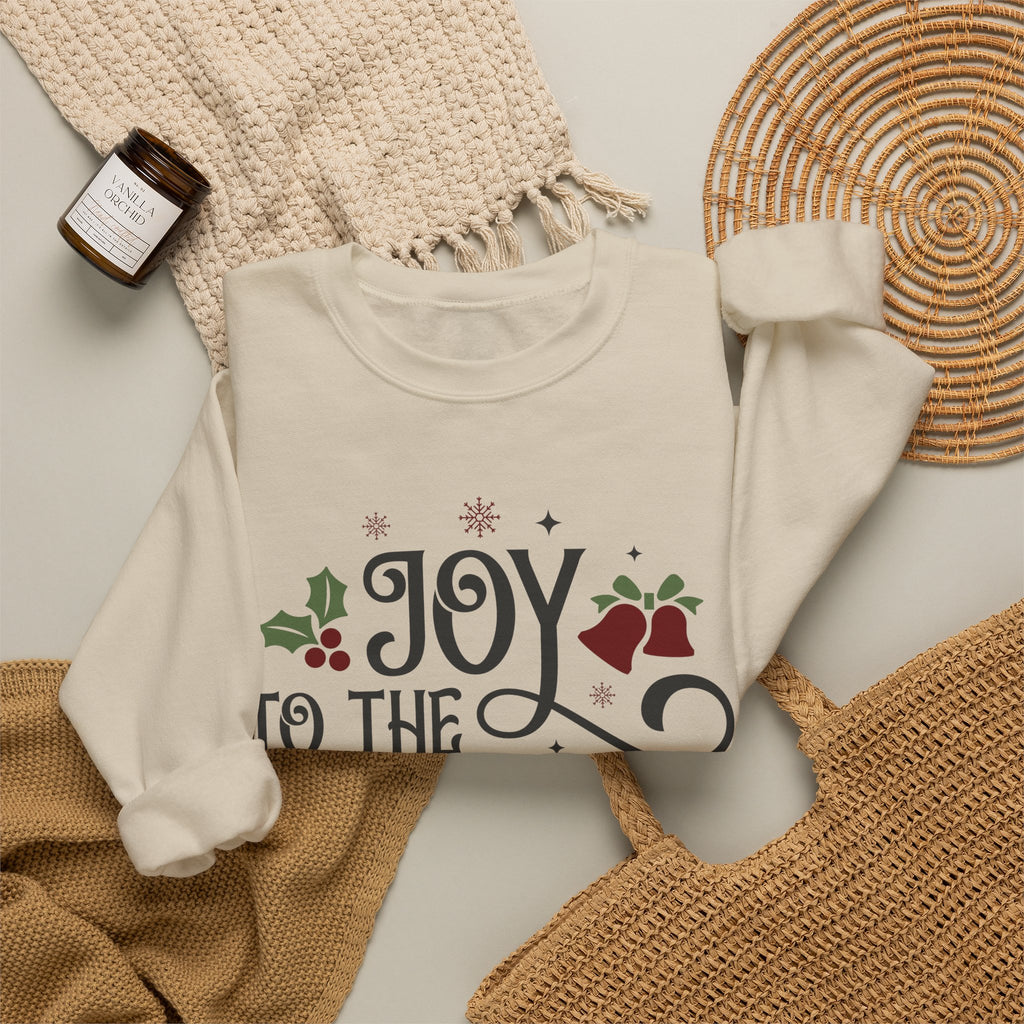 Joy to the World Crewneck Sweatshirt — Christmas Holiday Graphic Sweatshirt