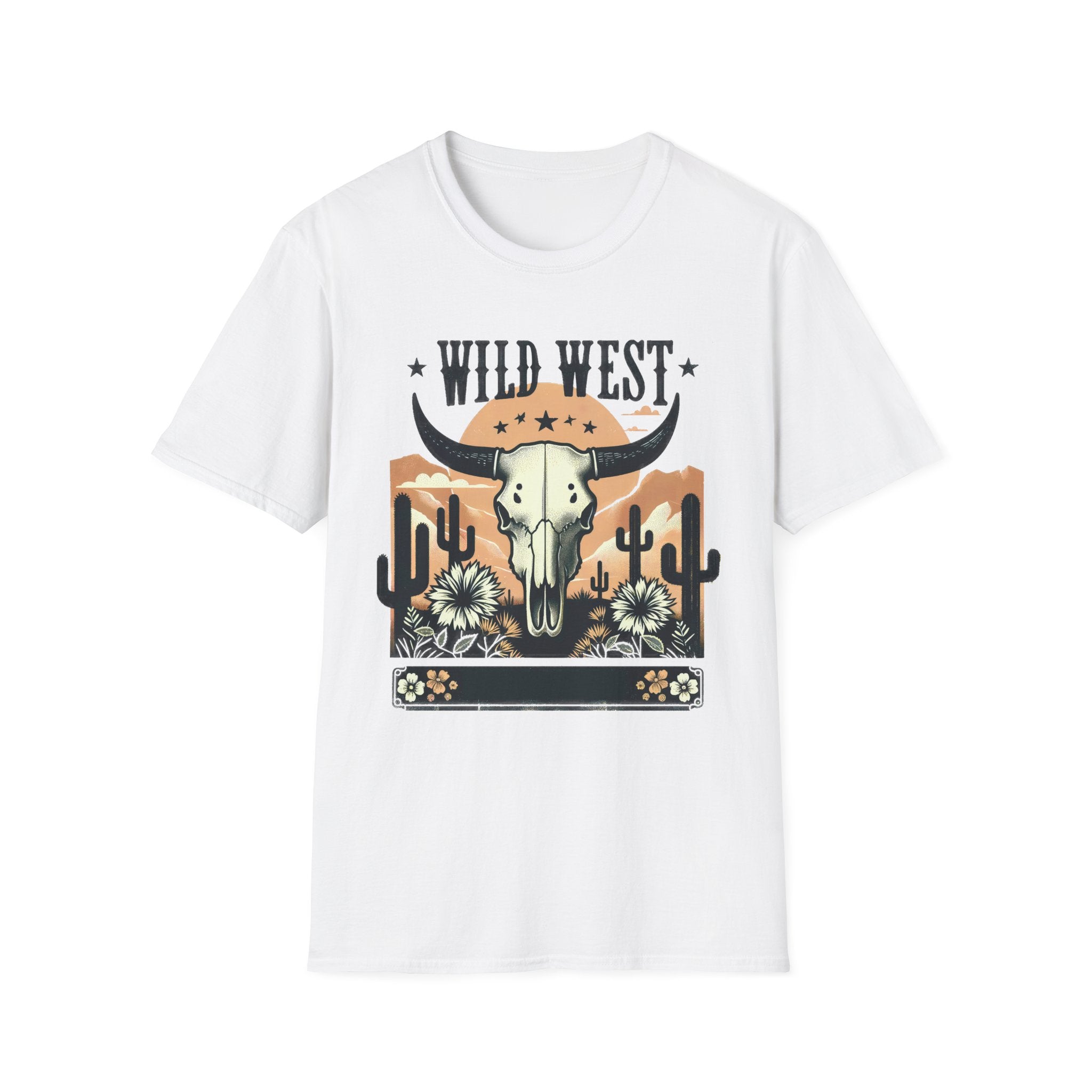 Wild West Skull T-Shirt — Southwestern Desert Cowboy Graphic Tee