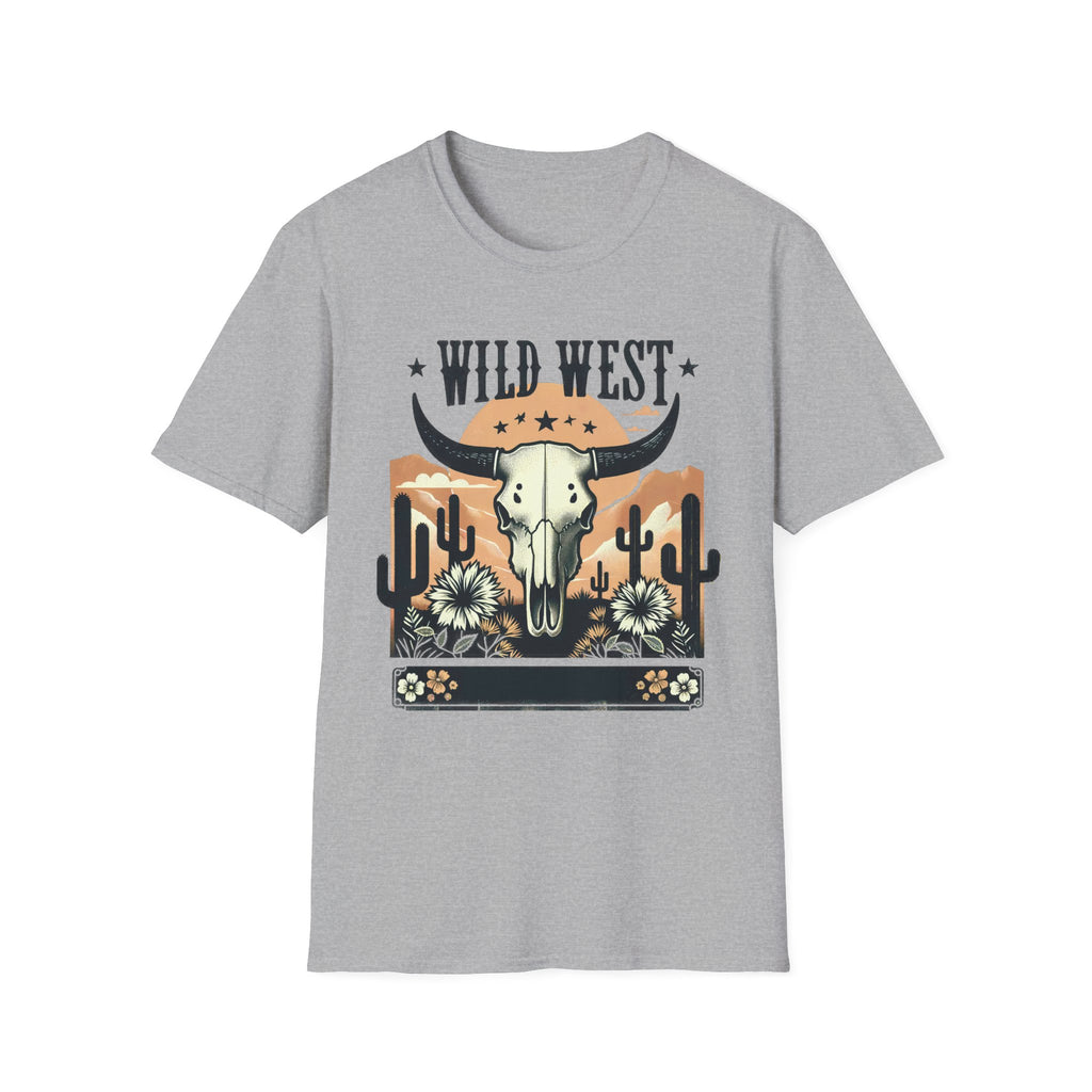 Wild West Skull T-Shirt — Southwestern Desert Cowboy Graphic Tee