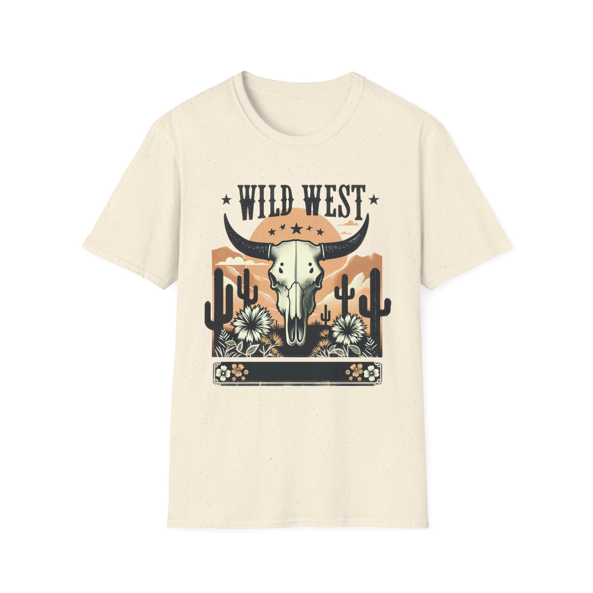 Wild West Skull T-Shirt — Southwestern Desert Cowboy Graphic Tee
