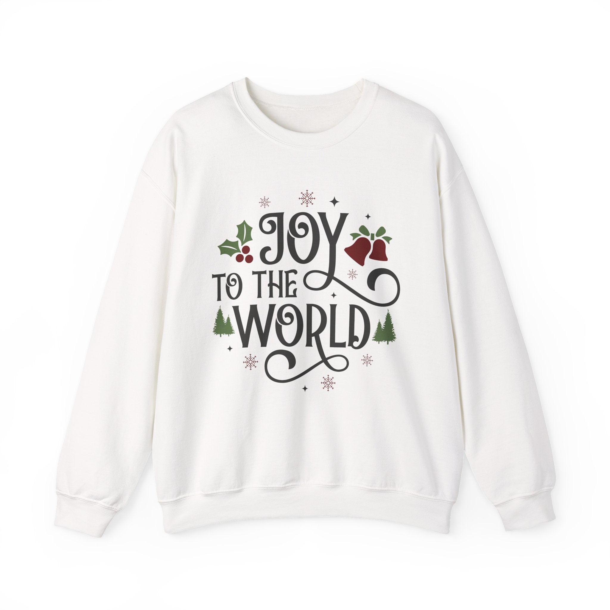 Joy to the World Crewneck Sweatshirt — Christmas Holiday Graphic Sweatshirt