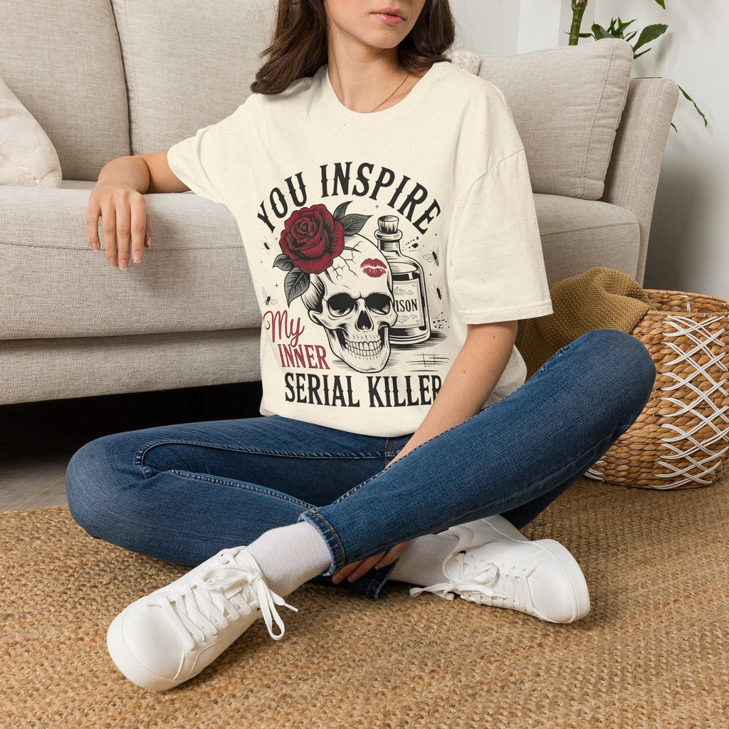 Skull Rose 'You Inspire My Inner Serial Killer' Graphic T-Shirt