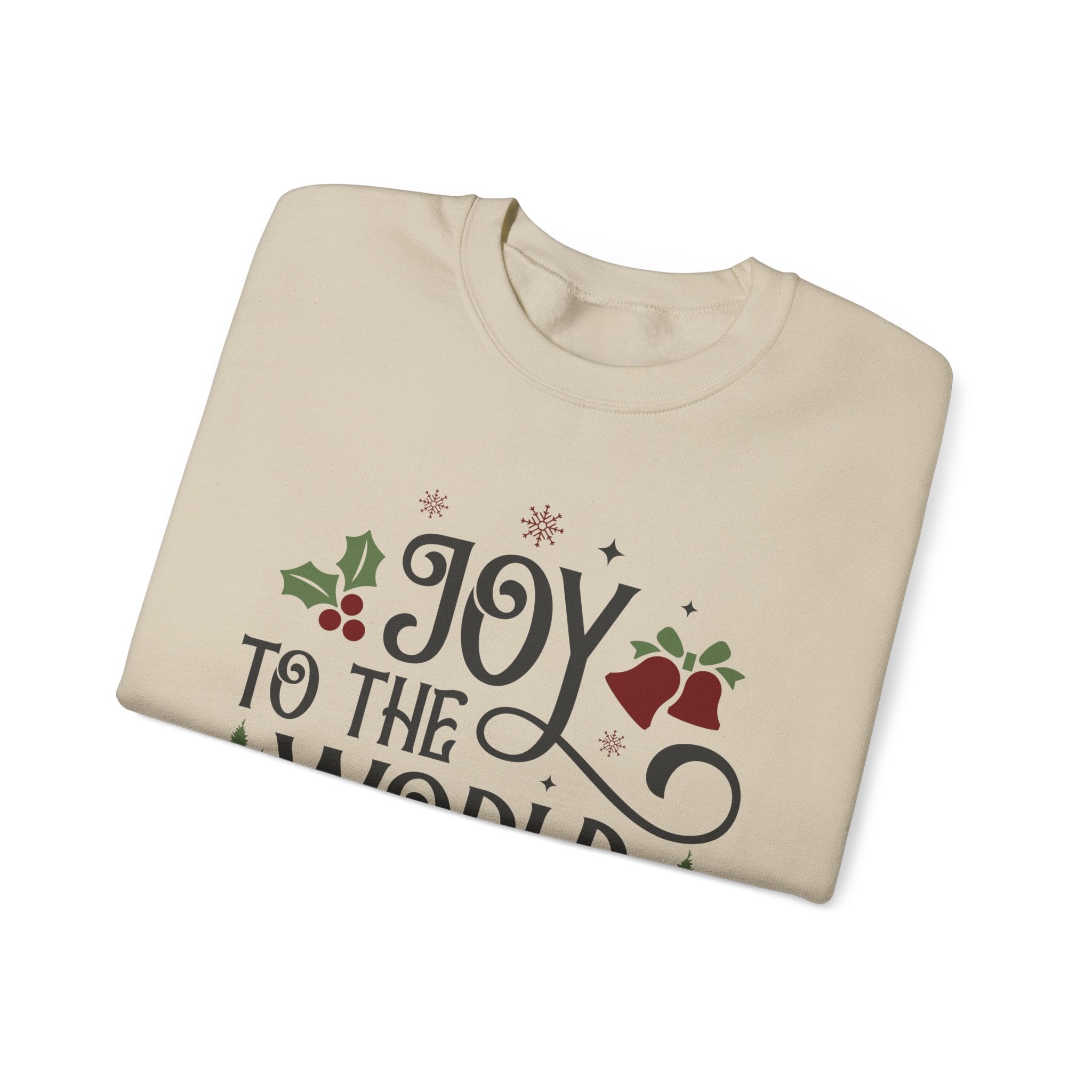 Joy to the World Crewneck Sweatshirt — Christmas Holiday Graphic Sweatshirt