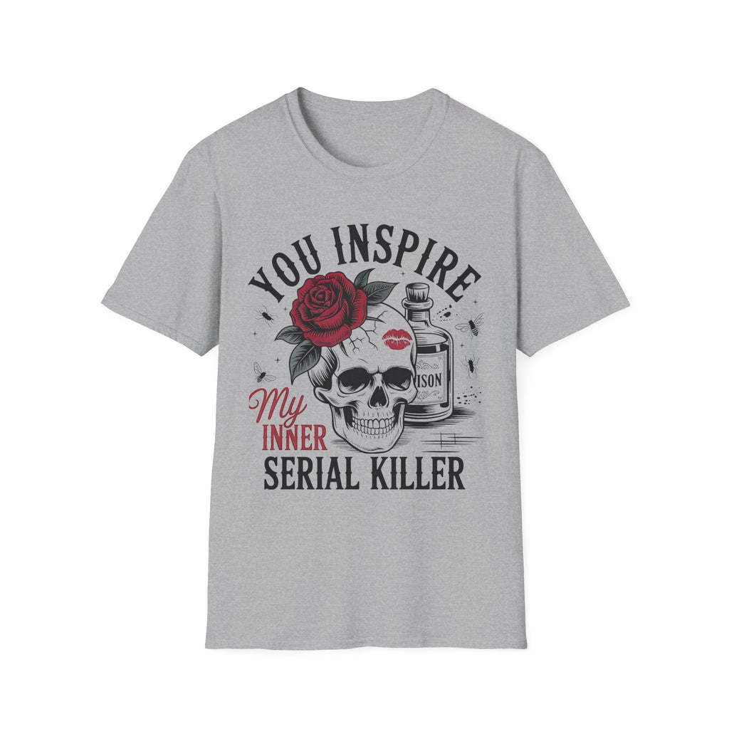 Skull Rose 'You Inspire My Inner Serial Killer' Graphic T-Shirt